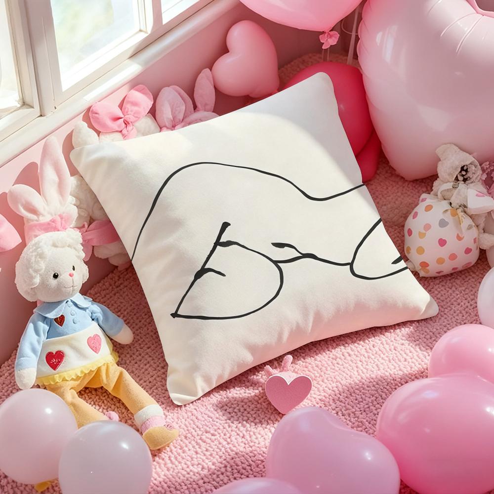 Sekizli Örnek Çizgili Vücut Anime Karikatür Yastık Kılıfı Desenli Yastık Kılıfı Oturma Odası Kanepe Yastık Kılıfı ve Yatak Odası Dekorasyonu İçin