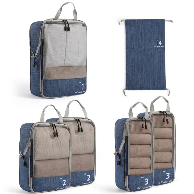 Reiseaufbewahrungsset: Koffer-Organizer-Taschen für Kleidung, Socken & Unterwäsche - Ideal für Geschäftsreisen