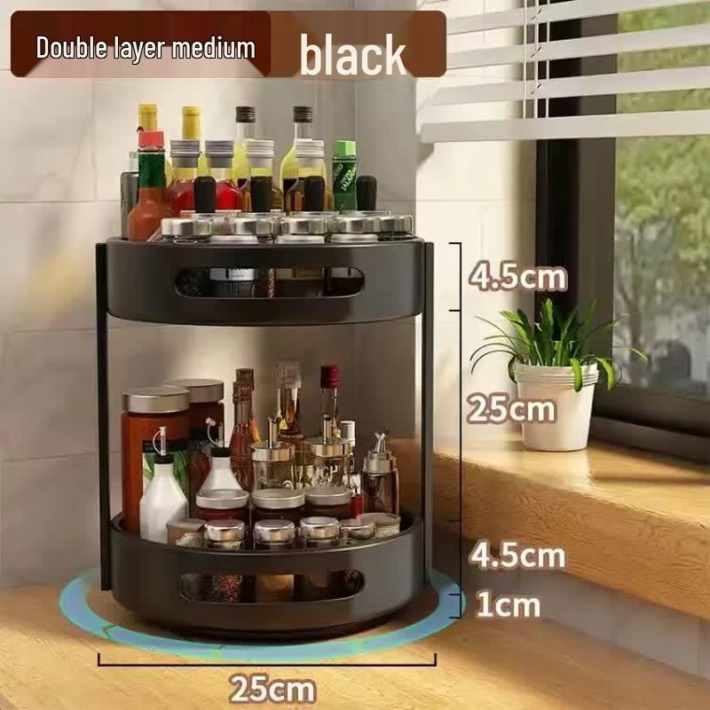 Handon Rotating Double-Layer Spice Rack Set