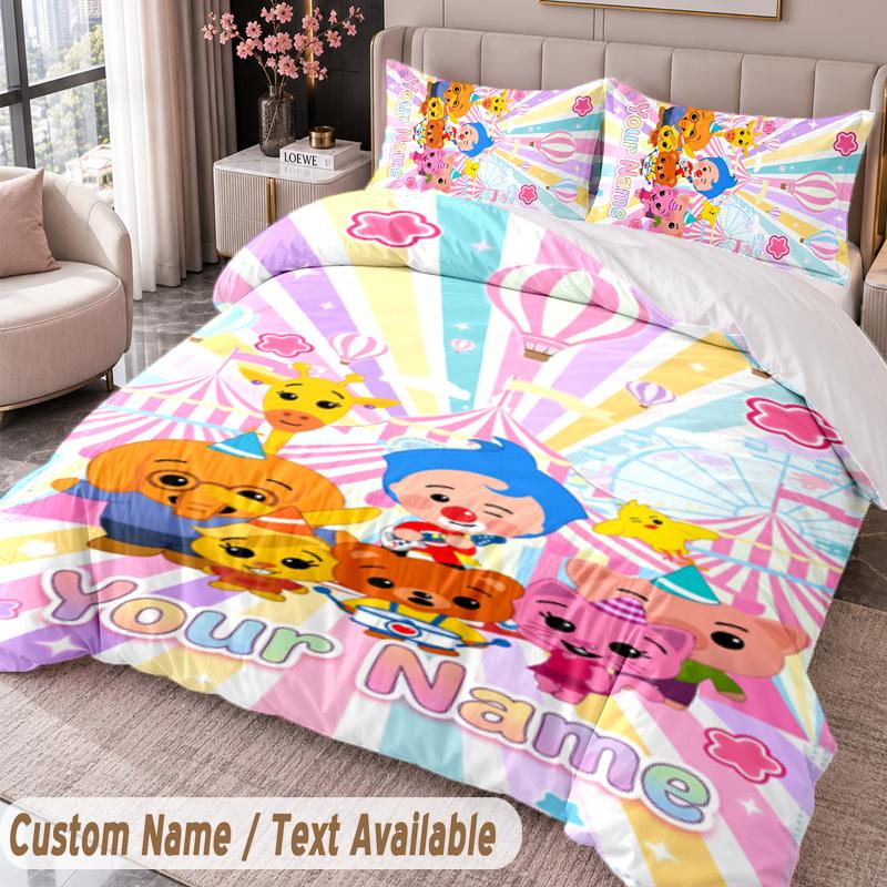 Custom Name Text 3Pcs Bedding Set El Payaso Plim Plim Duvet Cover And Two Pillowcases