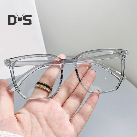 Blue Light Blocking Glasses Unisex Large Frame Clear View Strong Hinge Transparent with Brim Eye Protection Clear Bluelight Glasses Spectacles Eyewear