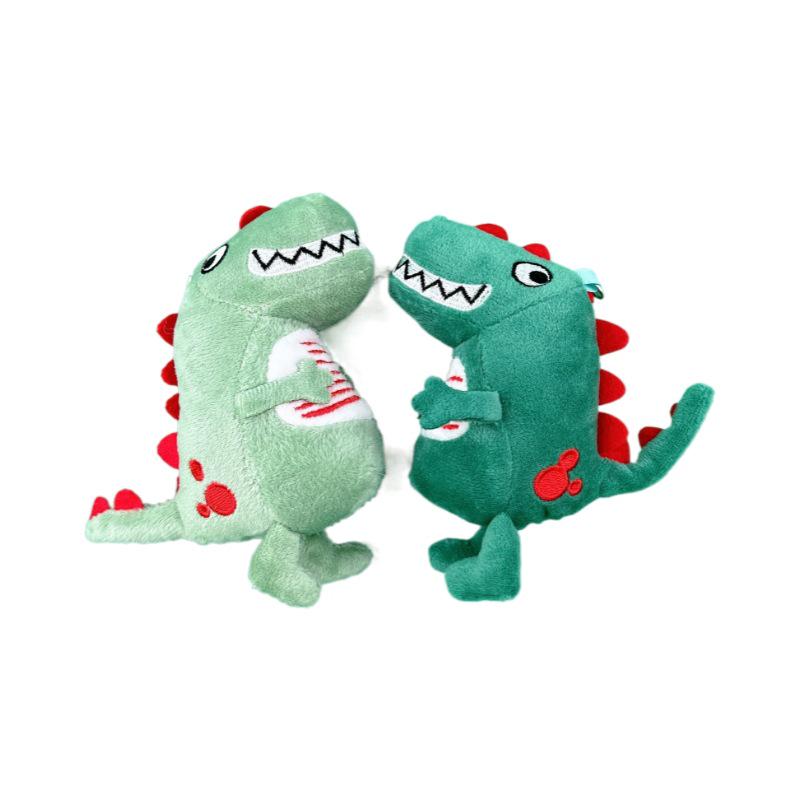 Cute Green Dinosaur Plush Keychain Pendant Charm