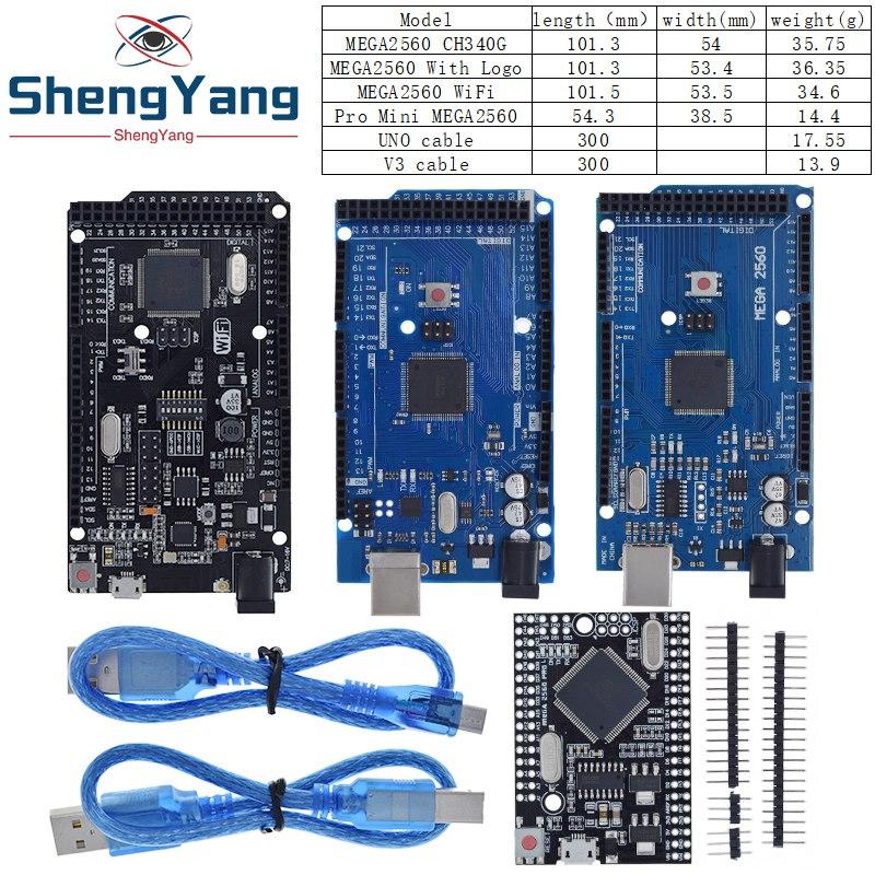 Mega2560 ATMEGA16U2 / Pro Mini MEGA 2560 Mega+WiFi R3 ATmega2560 CH340G Para Placa de Desenvolvimento Arduino UNO R3 WeMos ESP8266