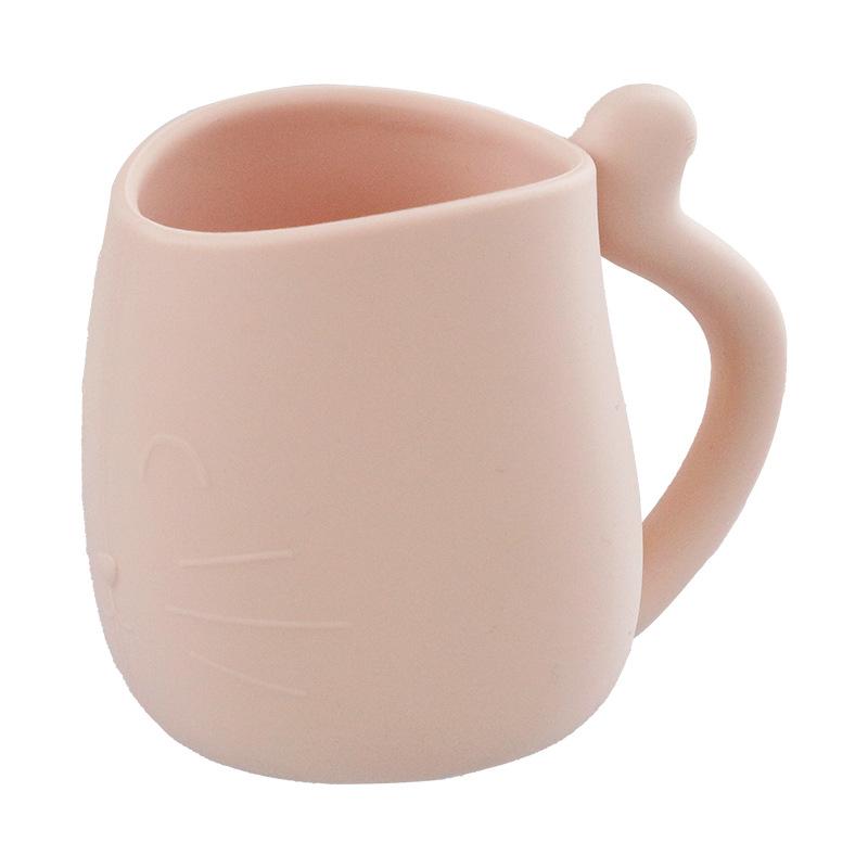Silicone Cup Anti-fall Cute Cat Cup Home Drinking Cup  Caneca Water Cup with Handle Cute Cup Mouthwash Cup