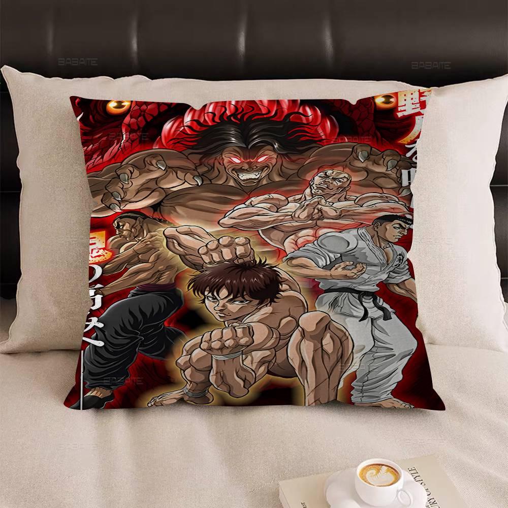 Baki Anime Pillow Gift Home Office Decoration Pillow Bedroom Sofa Car Cushion CoverPillow Case