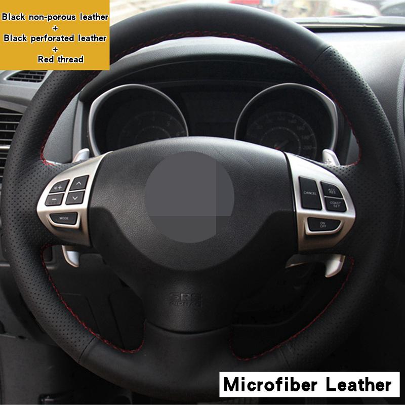 Car Steering Wheel Braid Cover 100% Fit For Mitsubishi Lancer EX 10 Lancer X Outlander ASX Colt Pajero Sport Car Products