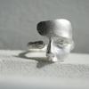 Retro Half Face Venus Ring for Men Women Greek Mythology Vintage Punk Gothic Art Open Ring Unisex Accessories Designer Jewelry