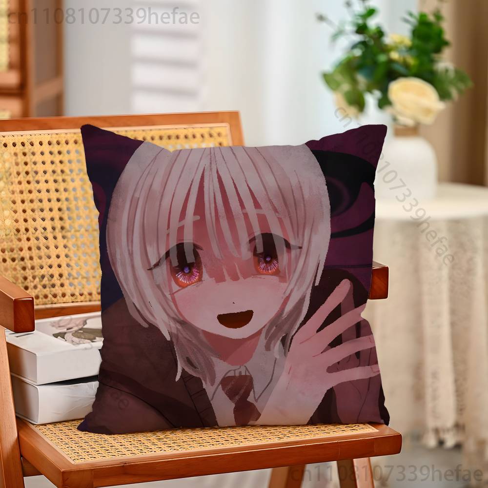 

Anime SSaihate Station Icon Pillow Cases for Bedroom Living Room Sofa Home Decor Polyester Cushion Cover with Zipper 30x30cm