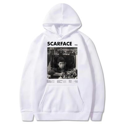 2026 Classic 90s Vintage Movie Scarface Tony Montana Graphic Hoodies Al Pacino Print Hoodies Men's Women Casual Oversized Sweatshirts