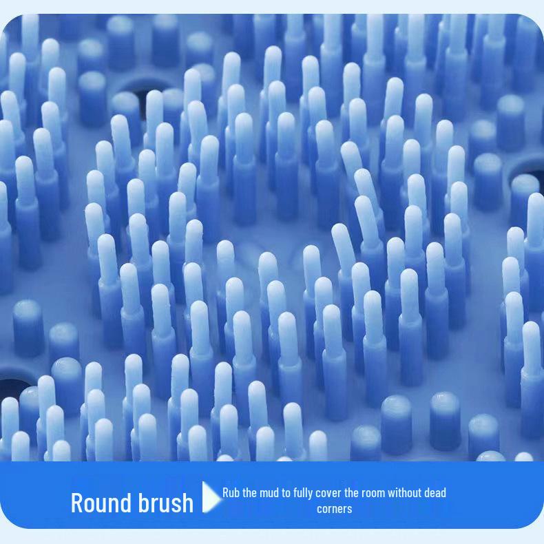 Self-Use Back Scrubber & Exfoliating Shower Mat with Foot Massager