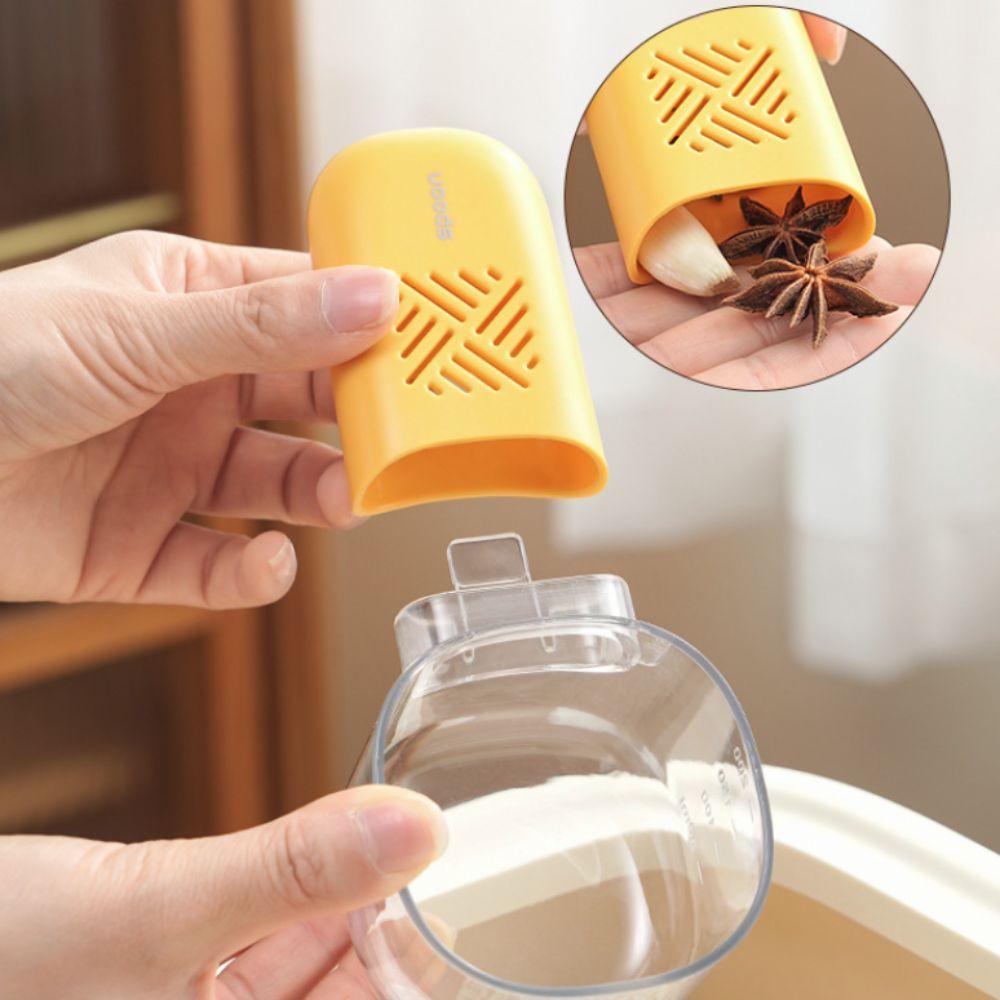 2Pcs Built-in Storage Cavity Grain Spoon Removable Handle Pet Food Scoop  Cat/Dog Food