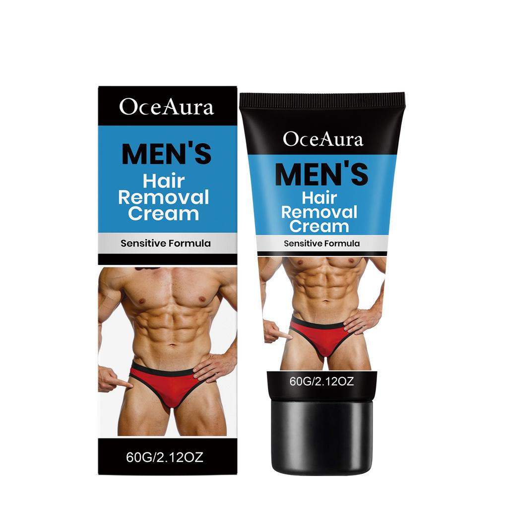 Men's Gentle Body Hair Removal Cream Full Body Use Softens Skin Relieves Dryness Moisturizing Comfort Care 3.4 Oz