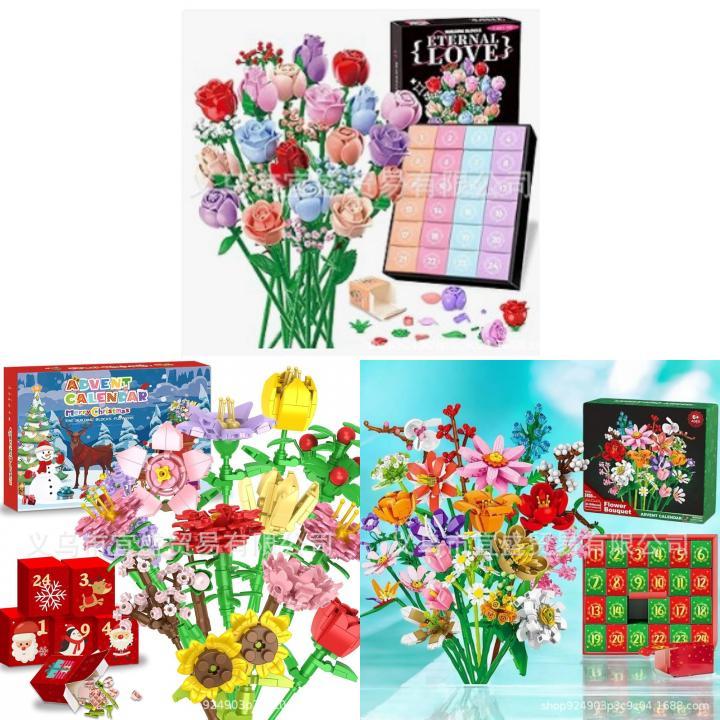 Mazzo di Fiori Conto alla Rovescia di Natale Artigianato in Resina Regalo per Celebrazioni Festività