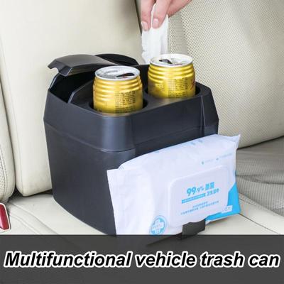 Auto-Organizer mit Becherhalter Auto-Mülleimer mit Becherhalter Extra großer Abfallbehälter Aufbewahrungsbox Multifunktionales Fahrzeug