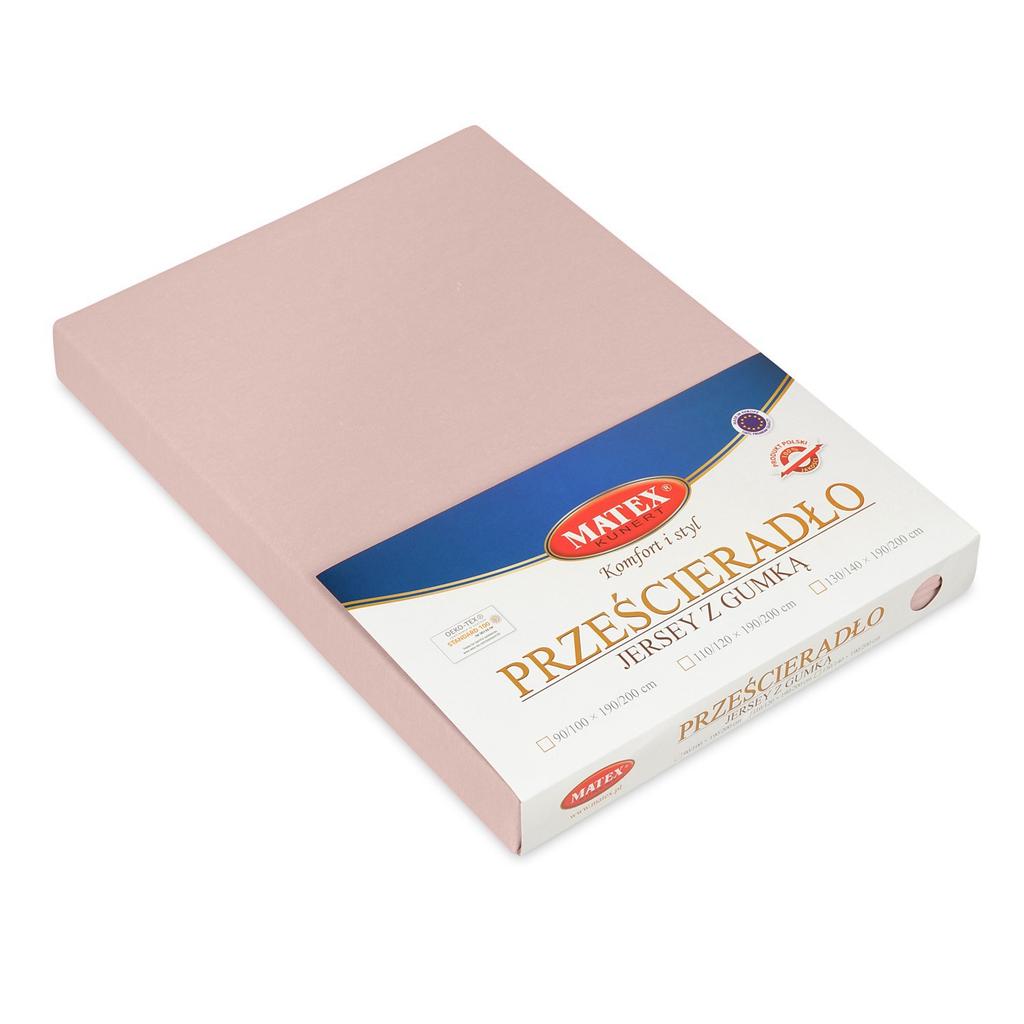 Premium Jersey Fitted Sheet 190x210, 200x220x20 Dirty Pink_12 Matex