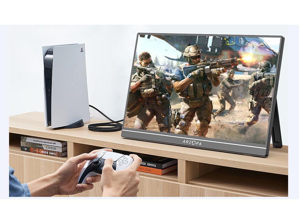 ARZOPA 15,6" Przenośny Monitor do Laptopa, Telefonu Komórkowego, Switcha i PS4/5