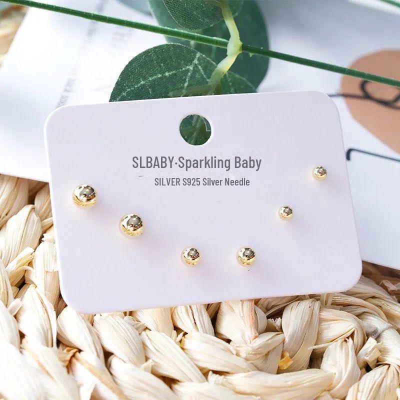 Asymmetric Swan & Snowflake S925 Silver Needle Earrings with Cat's Eye Stone - Korean Style for Women & Students