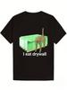 Humorvolles Ich esse Gipskarton Absurdes Meme Unisex T-Shirt Baumwolle Tee Unisex Oversized Locker Frühling Sommer Streetwear Oberteil Neuheit Kleidung