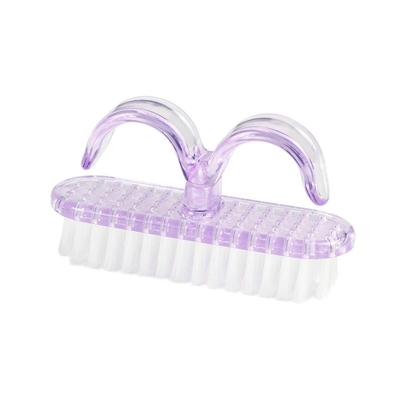 

Nail Cleaning Brush Nail Art Plastic Soft Remove Dust Cleaning Finger Care Uv Gel Manicure Pedicure Tool Makeup Brush Scrubbing фіолетовий