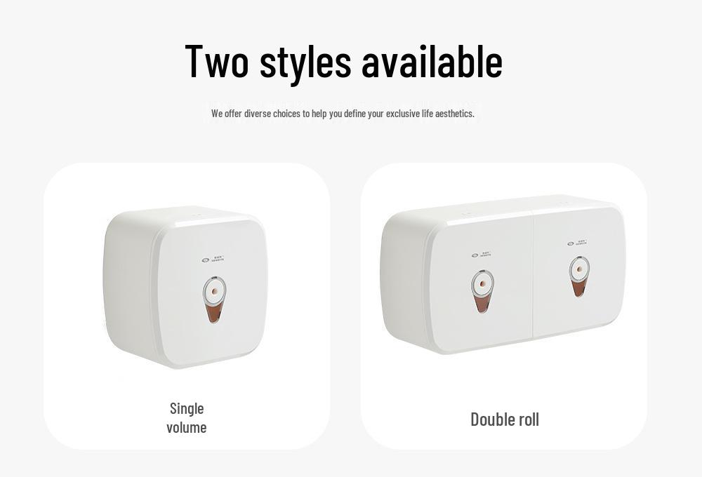 Punch-Free Wall-Mounted Waterproof Double Roll Toilet Tissue Holder