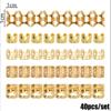 40/50 Pieces Clips Pendants Dreadlocks Beads Metal Hair Dcorations Hair Braid Rings  for Women Men
