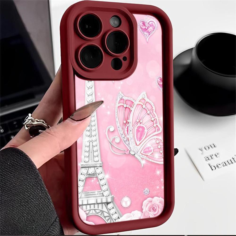 Angel Eye Soft TPU Phone Case for Samsung A05 A04 A10 A30 A13 A23 A53 A14 A24 A34 A54 A15 A25 A35 A55 S20 S23 FE S24 Ultra Ae62 Butterfly Eiffel Tower