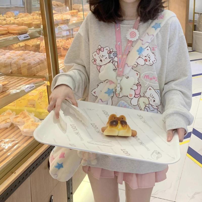2KWEIRD Y2k Harajuku Kawaii Hoodie Women Japanese Fashion Cute Casual Cat Print Soft Gril Loose Sweatshirt Preppy Style