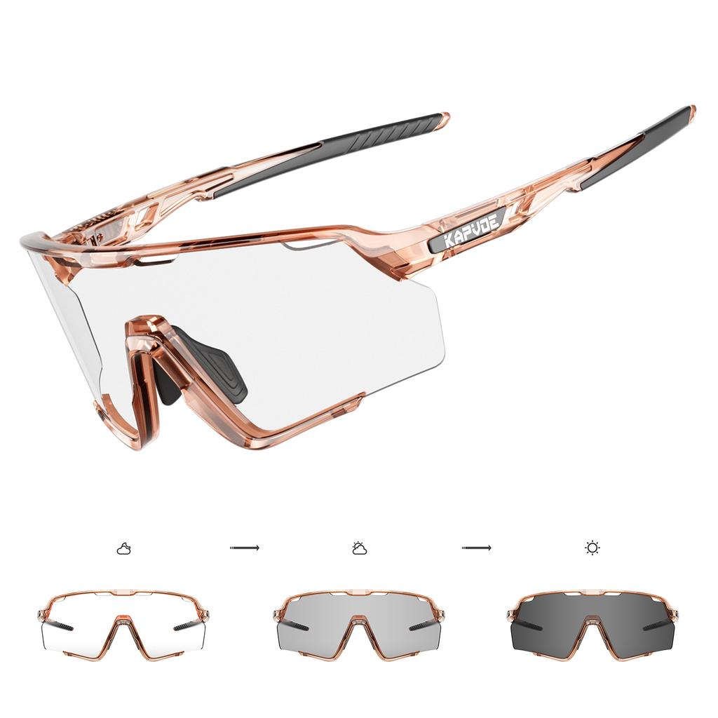 Kapvoe Photochromic Hiking Eyewear Cycling Glasses Sunglasses for Men Silver Lens Multi Color Women Bike Outdoor Riding Running