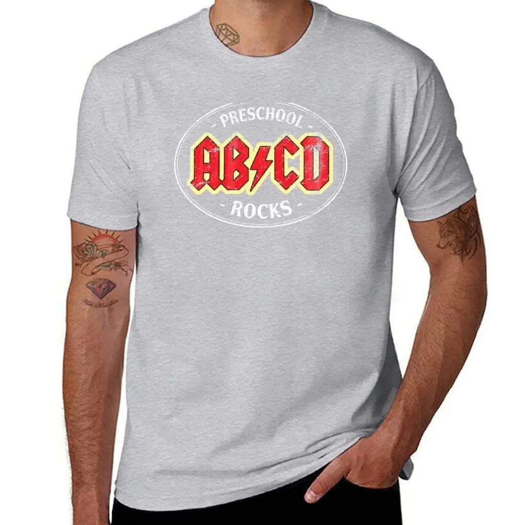 Vintage Preschool Rocks - dark T-Shirt anime clothes blacks summer top mens big and tall t shirts