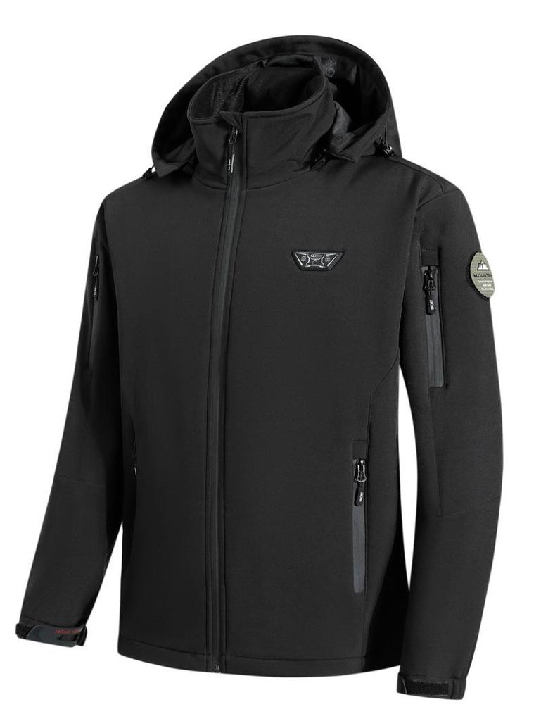 21st District Smart Beheizte Softshelljacke - USB Elektrische Fleecegefütterte Windjacke für Outdoor Radfahren & Angeln Wärme