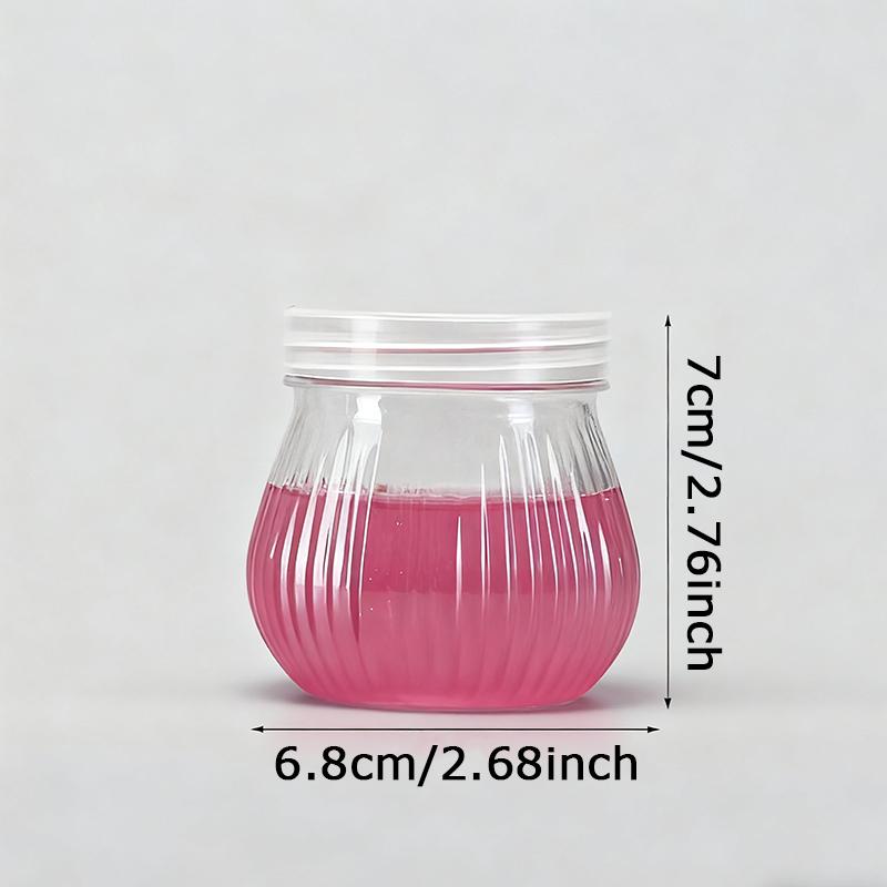 WTEMPO DIY Empty Decorative Jars Transparent Plastic Jars with Smooth Screw-on Lids Home Mini Items Organization and Storage Jars