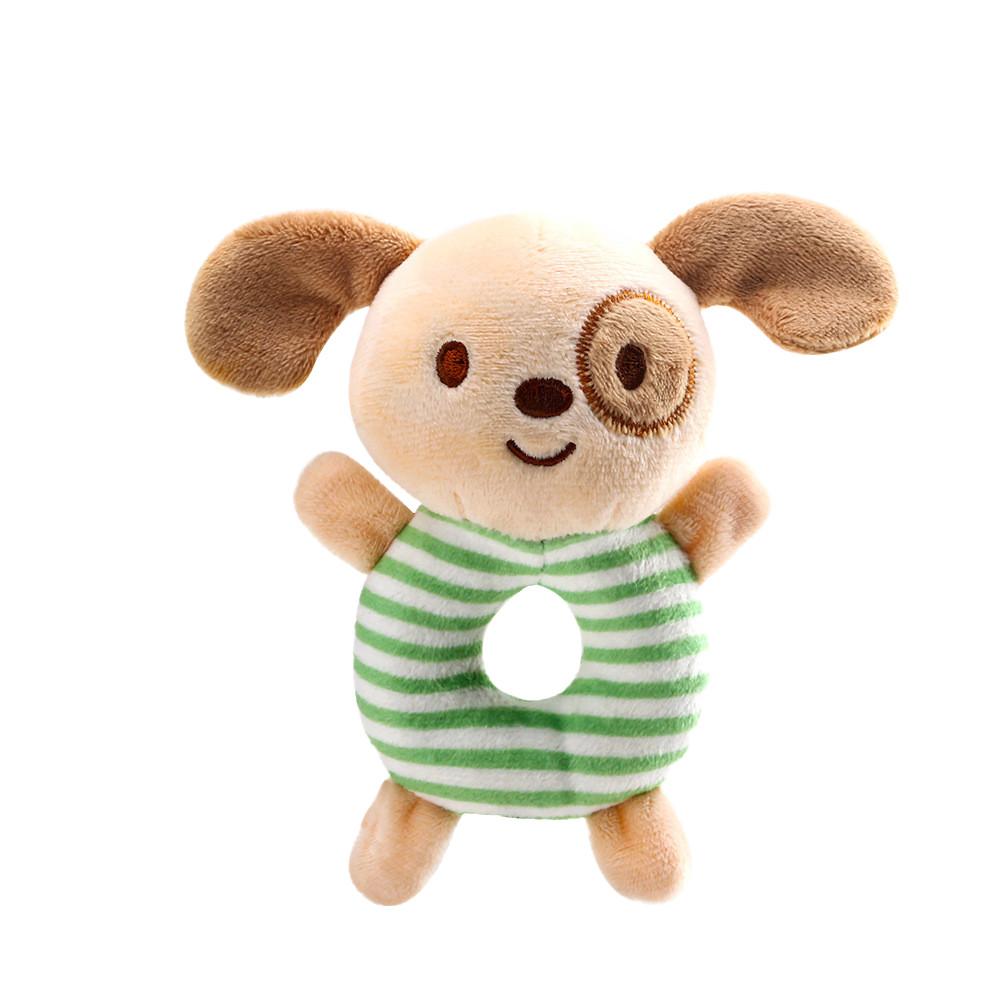 

Tololo Round Hand Bell Plush Toy For 0-year-old Babies Emotional Development Visual Stimulation Hand-eye Coordination Dog