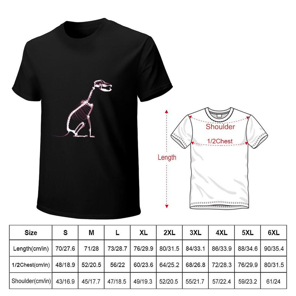 Black Dog XRay Skeleton TShirt anime clothes essential t shirt clothes funny shirt cotton Mens clothing