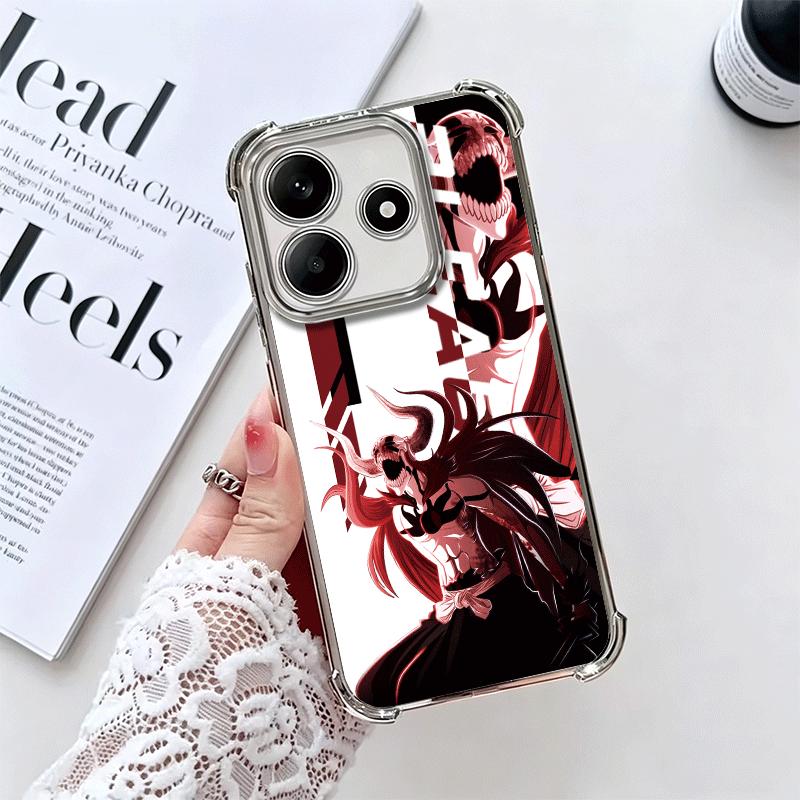 Anime Bleach Desgin Plating Phone Case For Xiaomi Redmi Note 14 15 Pro Plus 13 12 11 11S 11T 10 9S 9 5G Anti-Fall Airabag Cover