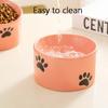 Ceramic Cat Bowl High Feet Puppy's Drinking Bowl Against Black Chin Cat Food Basin  Drink Water