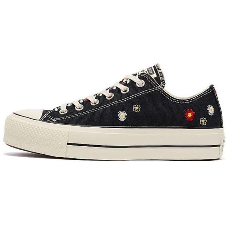 

Converse Chuck Taylor All Star Lift Ox Удобные Повседневные С Круглым Носком На Шнуровке Низкие Эспадрильи Женские Черные 37