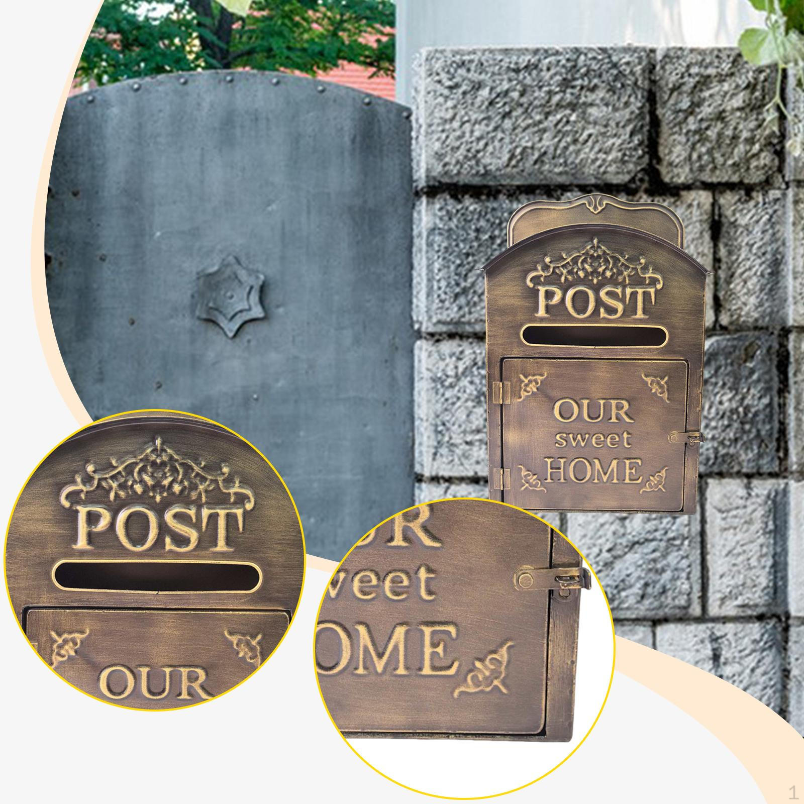 

Настенный почтовый ящик Почтовый ящик Премиум Практичный Легко установить Винтажный Декоративный для двора