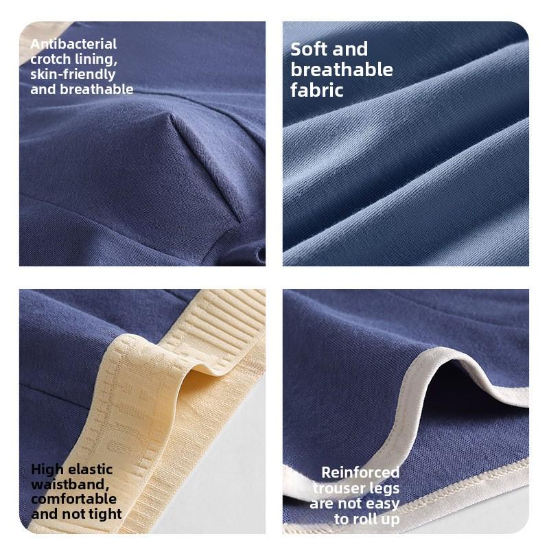 Plus Size Men's Spring and Summer Cotton Comfortable Loose Middle Waist Flat Angle Briefs