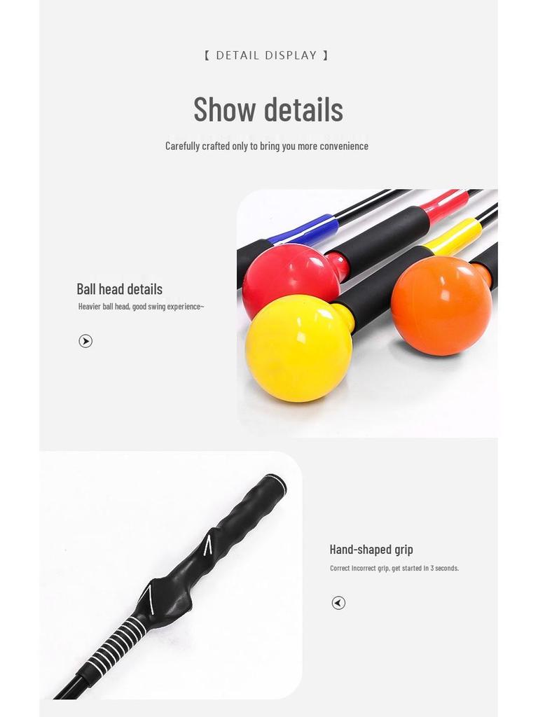 Golf Swing Trainer Rubber Practice Stick