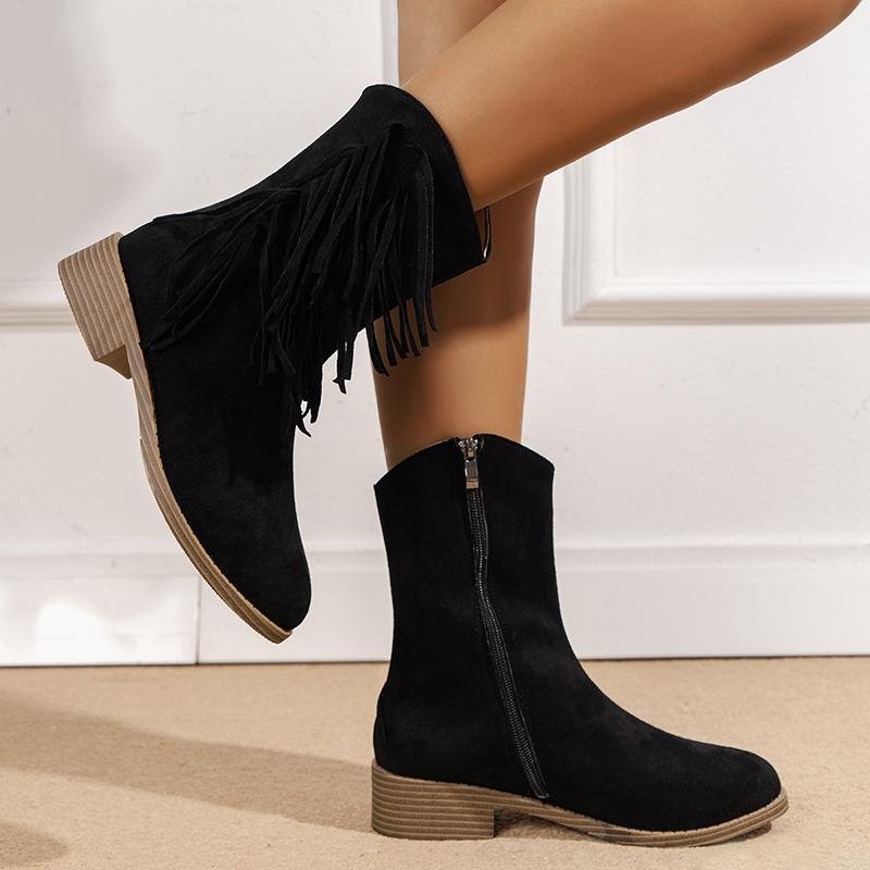 Ankle Boots Autumn Comfortable Soft Leather High Heel Boots Women Fashion Zipper Simple Temperament Women's Shoes Platform Boots