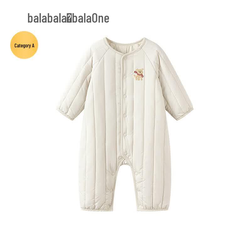 Balabala Baby Embroidered Long-Sleeve Romper