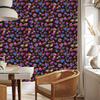 Neon Glitter Hearts Burgundy Wallpaper 50x1000