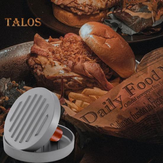 Hamburgarepress 4,5" Non-Stick Patty Maker med 100 Vaxpapper Kraftig Köttbullspress för BBQ Veggie Burgers