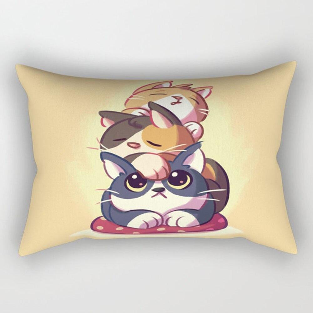 30x50cm Cute Cartoon Small Animal Elegant Couple Home Living Room Bedroom Decorative Rectangle Pillow Case Sofa Cushion Cover