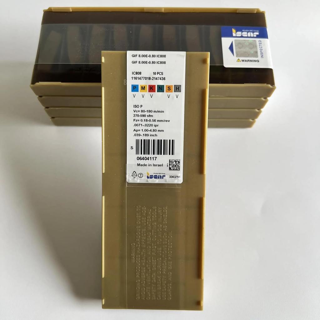 GIF8.00E-0.80 IC808 /Industrial indexable Carbide Inserts 10 PCS