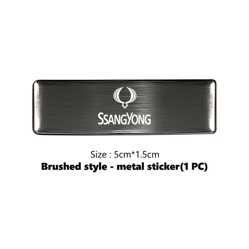

Car Body MetalUniversal Emblem Auto Decals Accessories For SsangYong Rexton Y400 Y450 G4 2021 2022 Kyron Rodius Tivoli