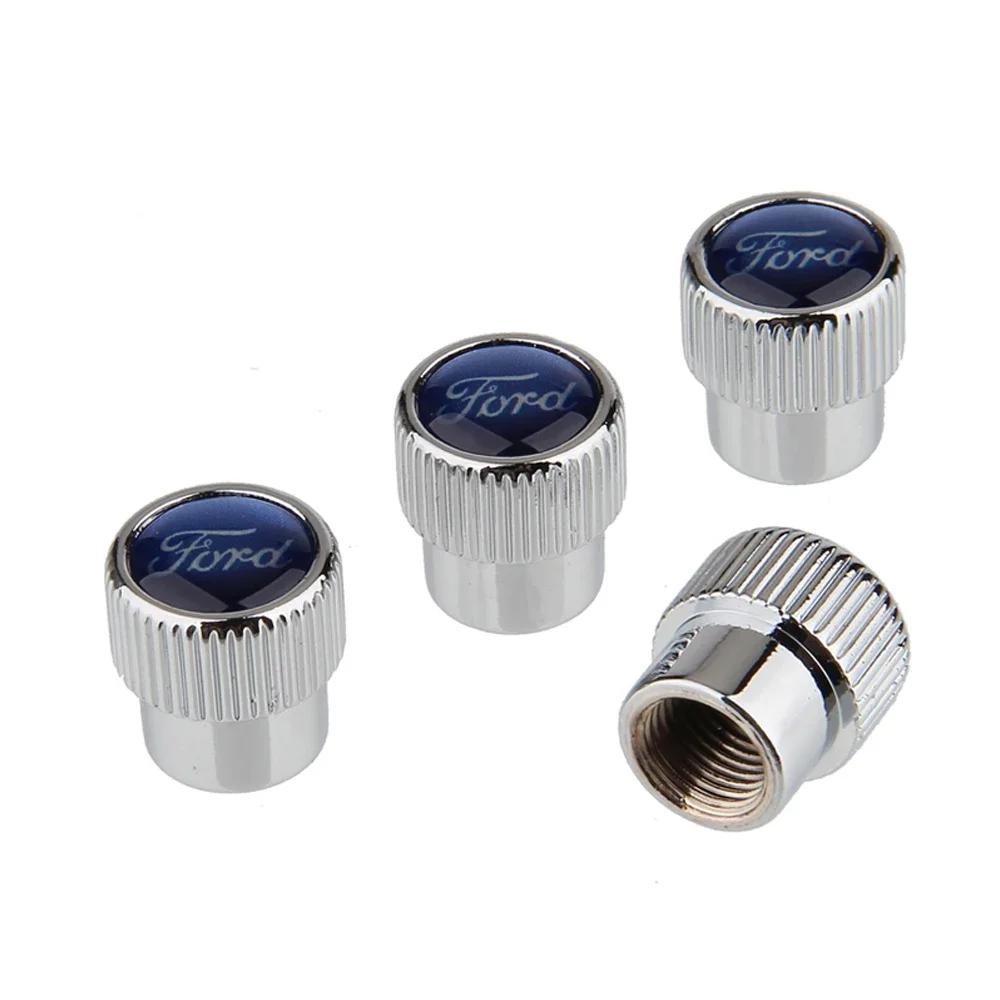 For Honda cco4Pcs Ford Alloy Tire Valve Caps Anti-Rust Airtight Protection Wheel Decor For Focus MK2/3 Mondeo MK4 Ranger Ecosport Kuga