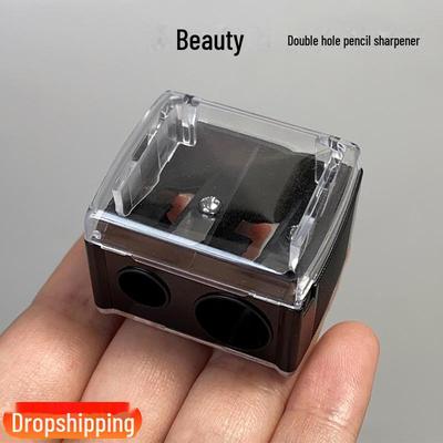 Dual Hole Pencil Sharpener for Eyeliner, Eyebrow Pencil, Lipstick, Lip Liner, and Highlighter.
