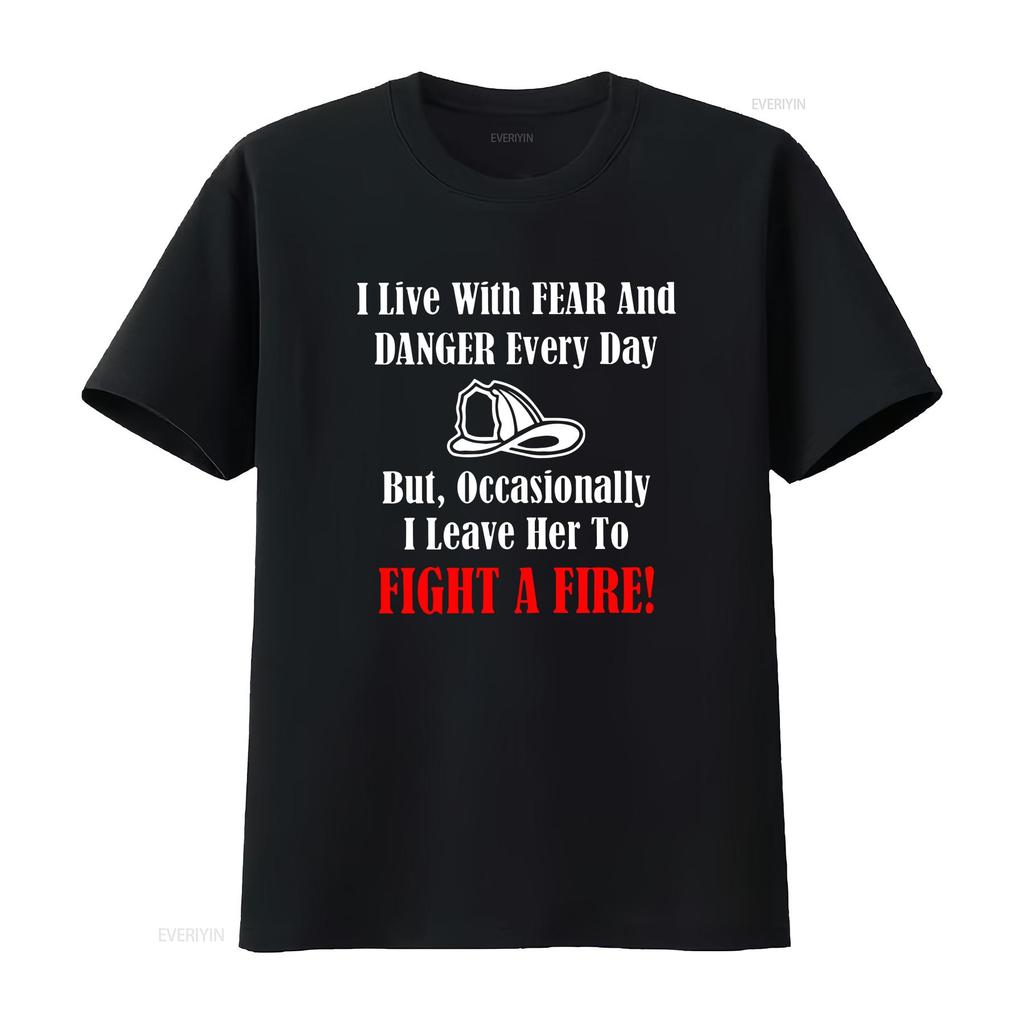 Firefighter T Shirt Fireunisex Quote Firefighting Danger First Responder Emergency Services Heroes Vintage Washed Versatile