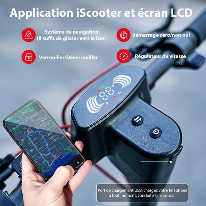 Trottinette Électrique Pliable pour Adulte i10pro - Autonomie 60km - Moteur 1000W - Batterie 15Ah -Pneus 10'' - 4 Vitesses - APP